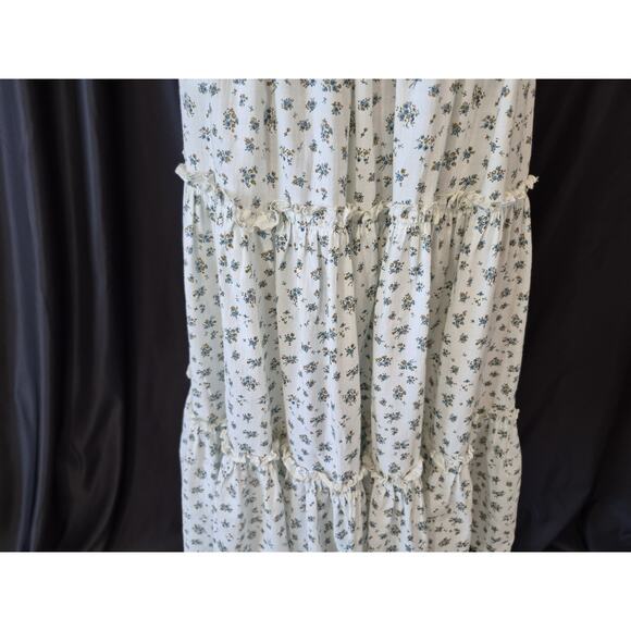 Ivy City Co Womens Micro Blue Floral Madeline Midi Dress XS Prairie Cottage - Picture 5 of 11